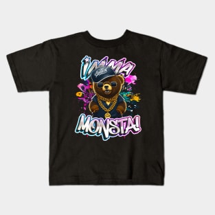 Imma Monsta! BEAR | Blacktee | by Asarteon Kids T-Shirt